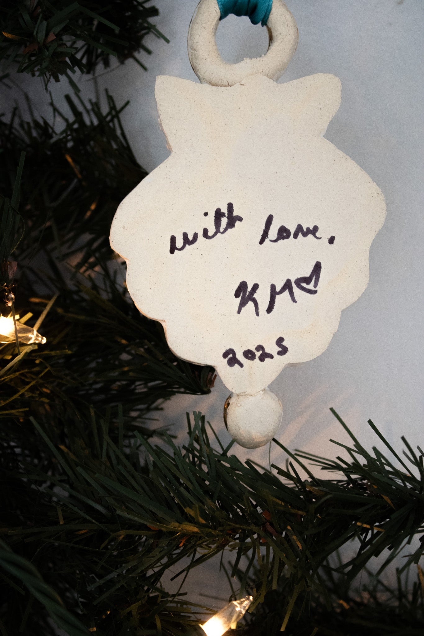 KM Ceramic Ornament, Light Salmon