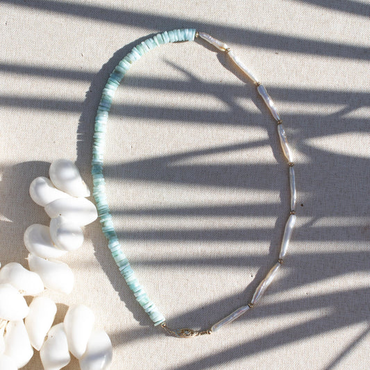 KM Beaded 14k Duo Necklace