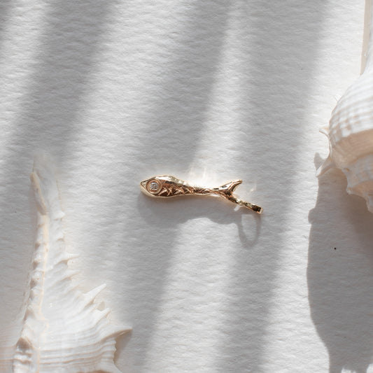 KM Diamond Fish Necklace/Pendant