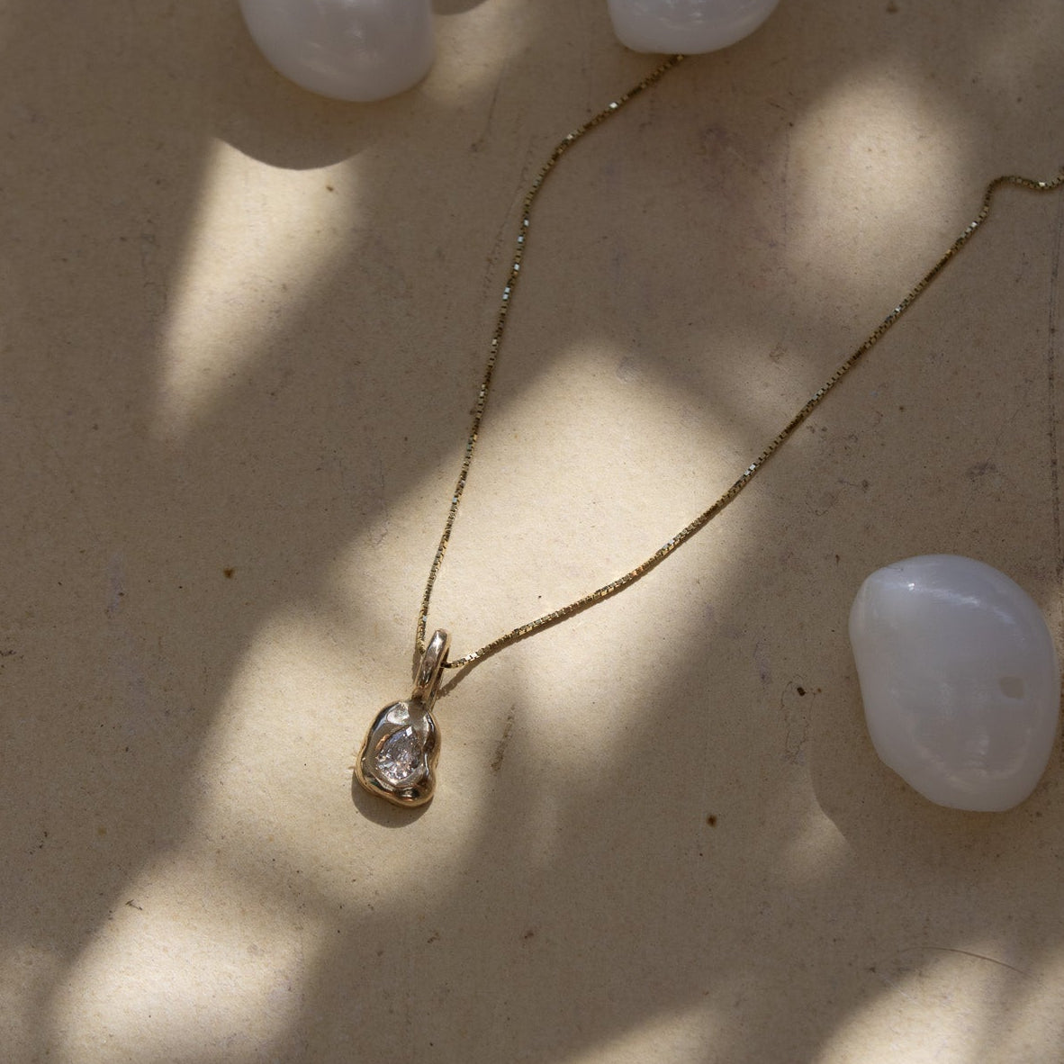 KM Classic Pear Diamond Pendant