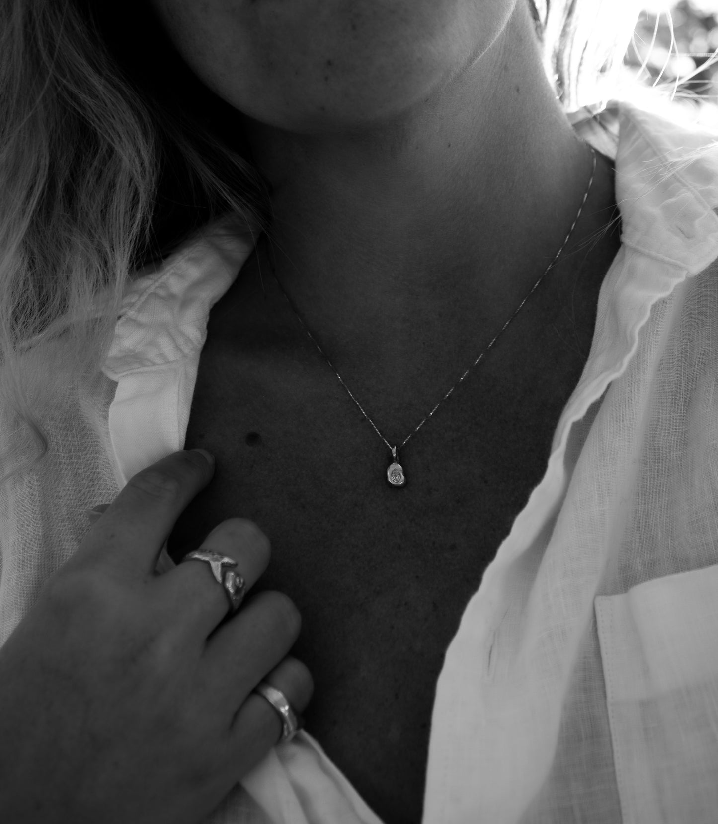 KM Classic Pear Diamond Pendant