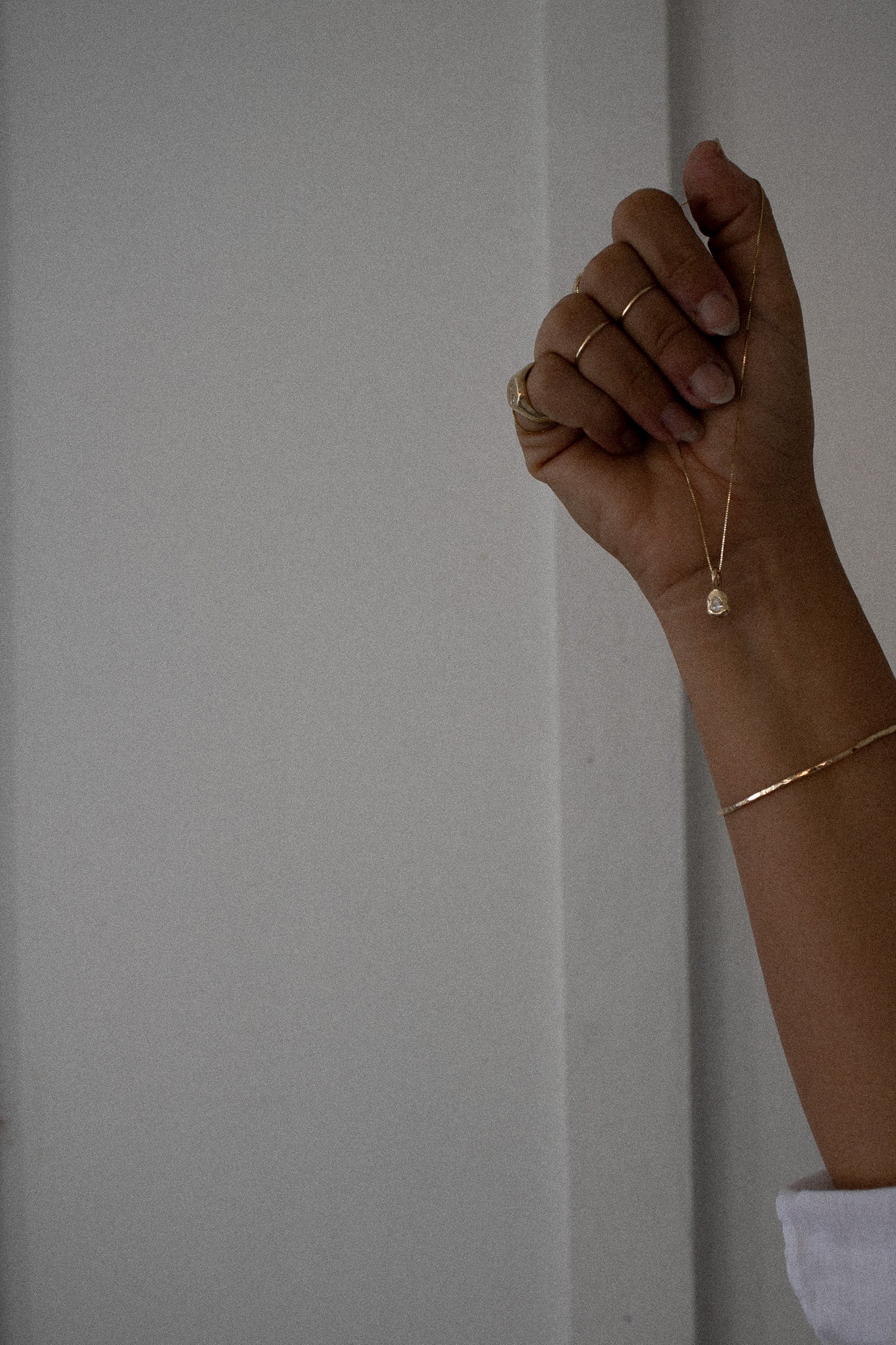 KM Classic Pear Diamond Pendant