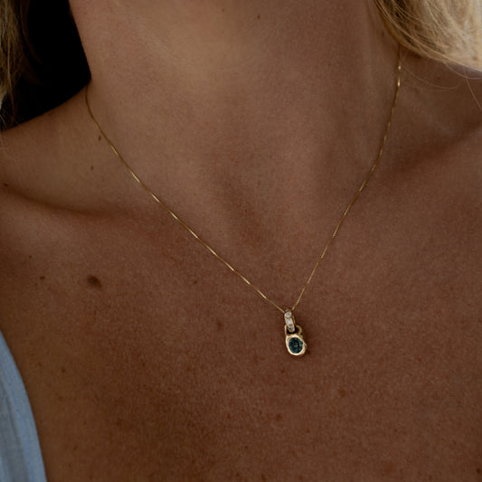 KM Double Sapphire Pendant