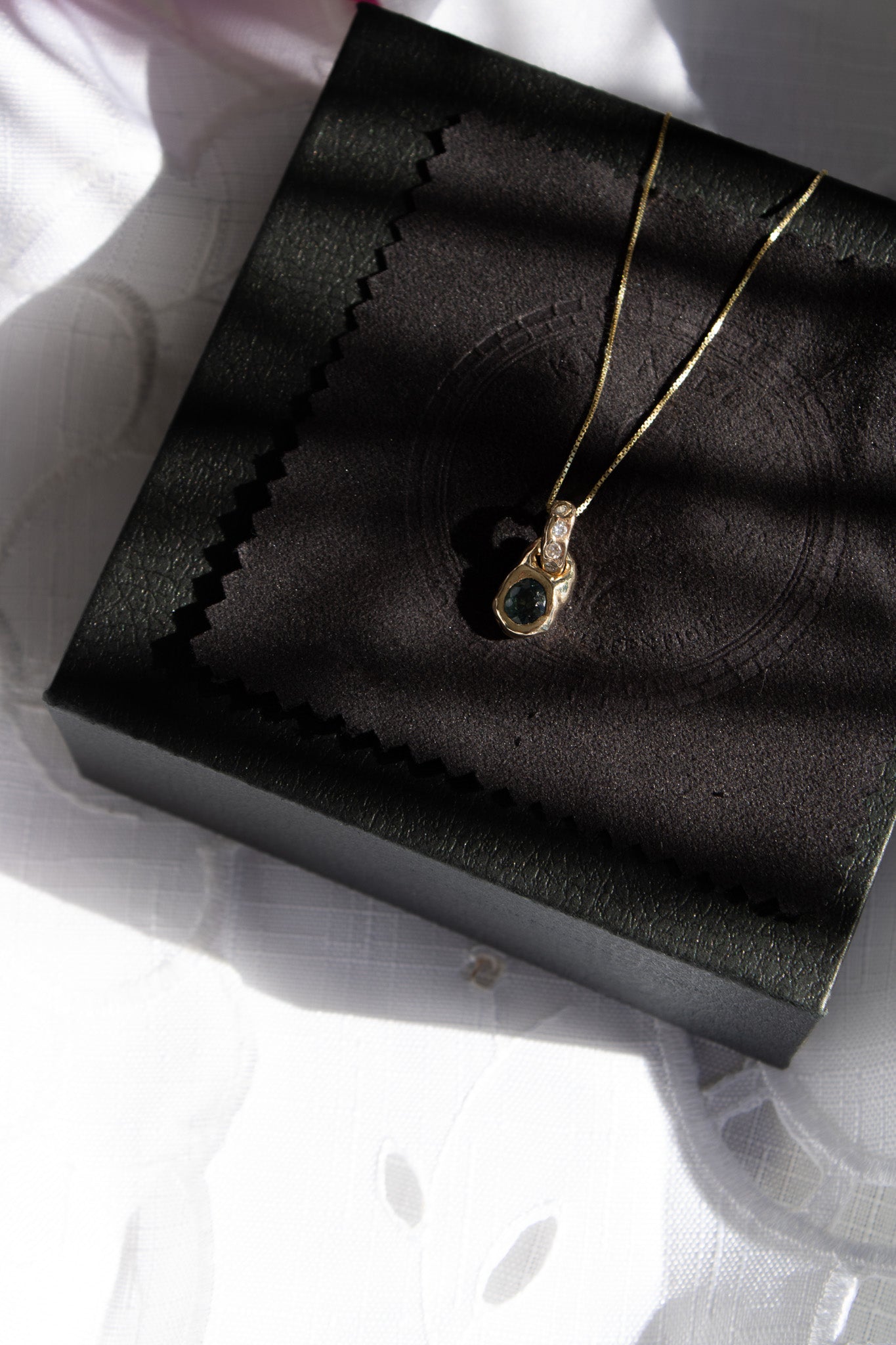 KM Double Sapphire Pendant