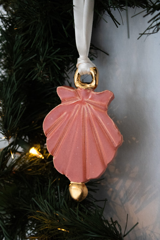 KM Ceramic Ornament, Light Salmon