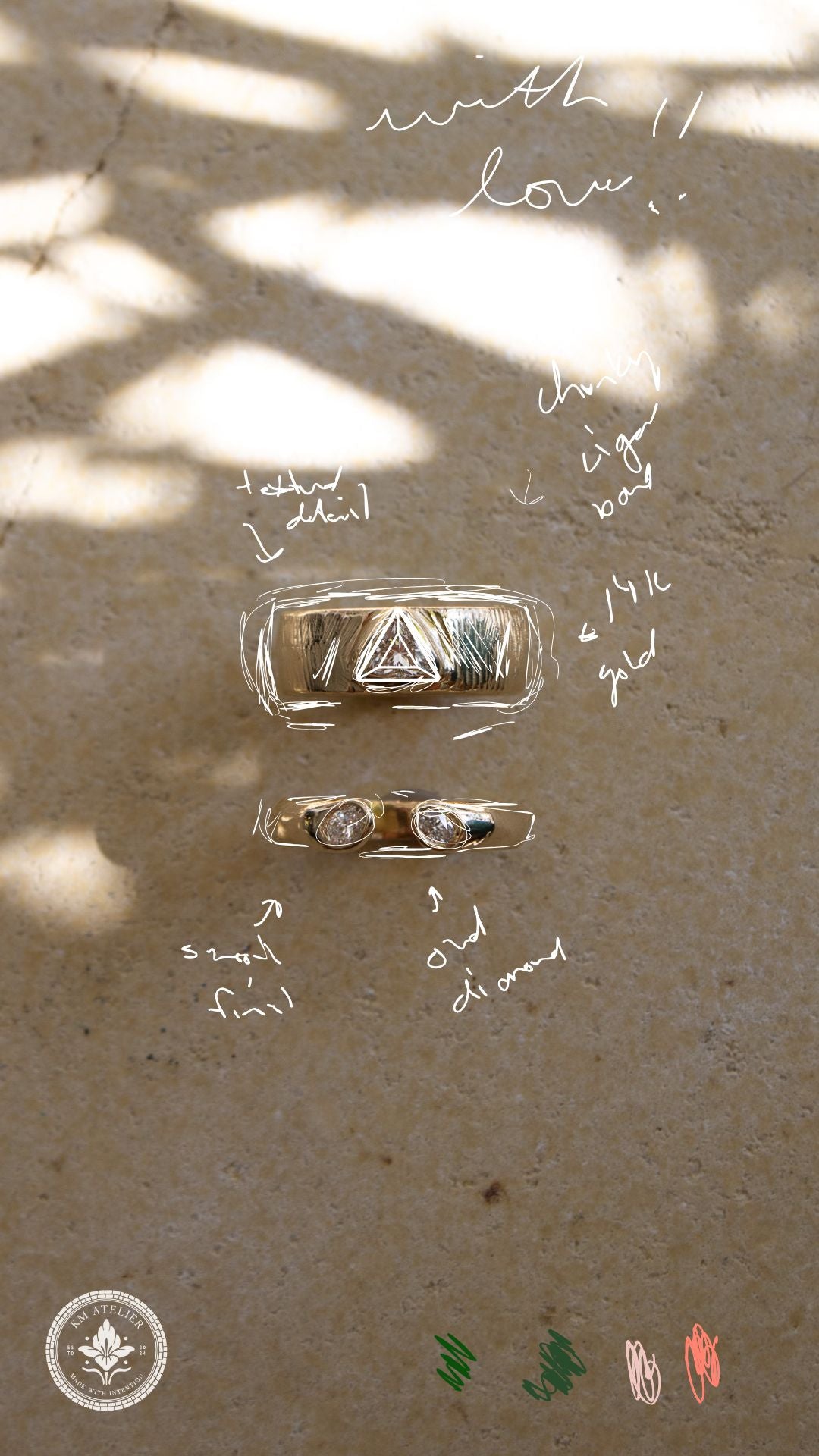 KM Open Oval Diamond Band